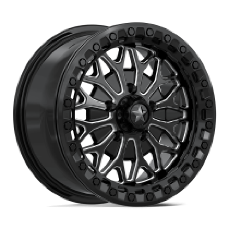 MA53 BOLO UTV BEADLOCK GLOSS BLACK MILLED 5x114.3 15R 7 72.56 38