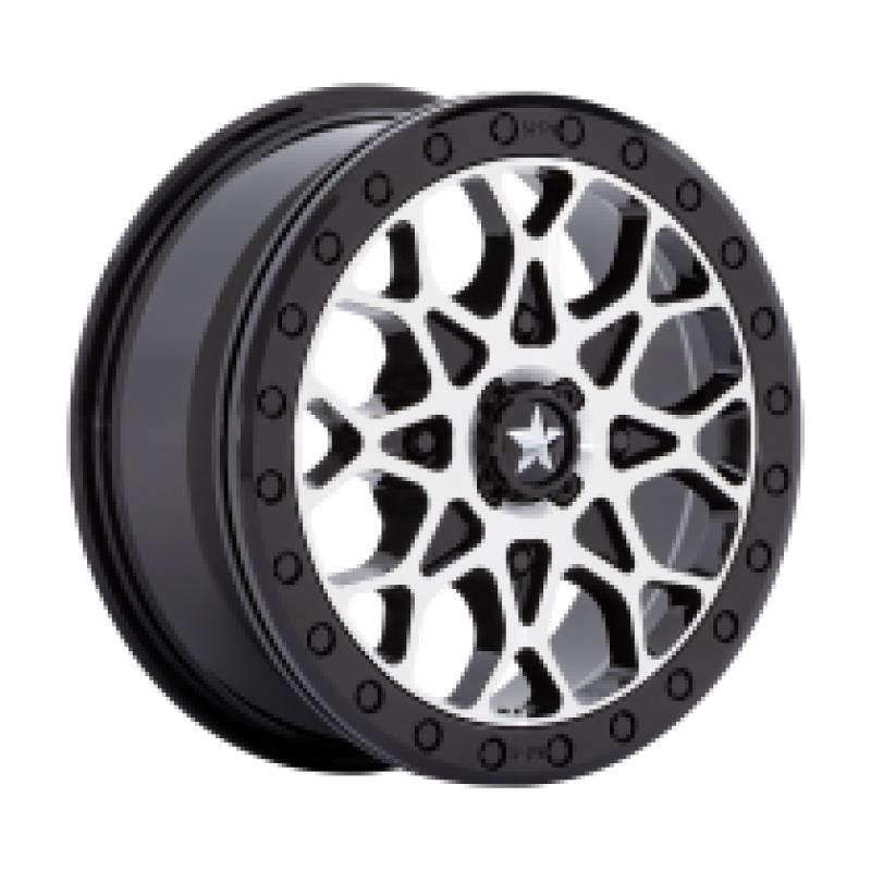 M48 PORTAL BEADLOCK GLOSS BLACK MACHINED W GB RING 4x110 15R 6 86 38