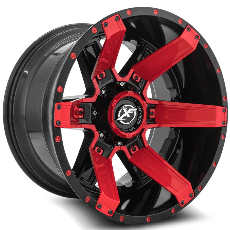 XF Off-Road XF-214 Gloss Black + Red Inserts