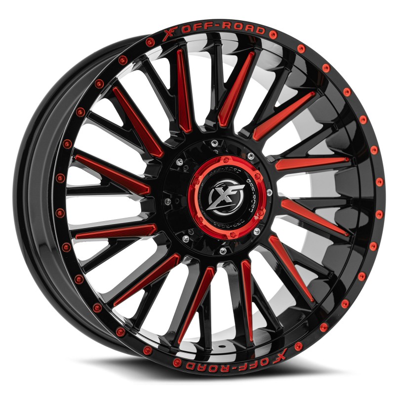 XF Off-Road XF-226 Gloss Black & Red Milled