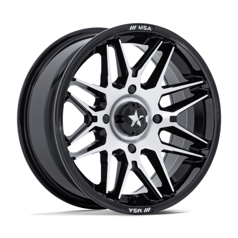 MSA Offroad Wheels M52 RADAR UTV GLOSS BLACK W/ MACHINED FACE