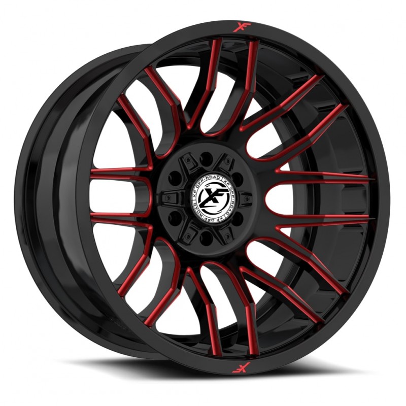 XF Off-Road XF-232 Gloss Black & Red Milled