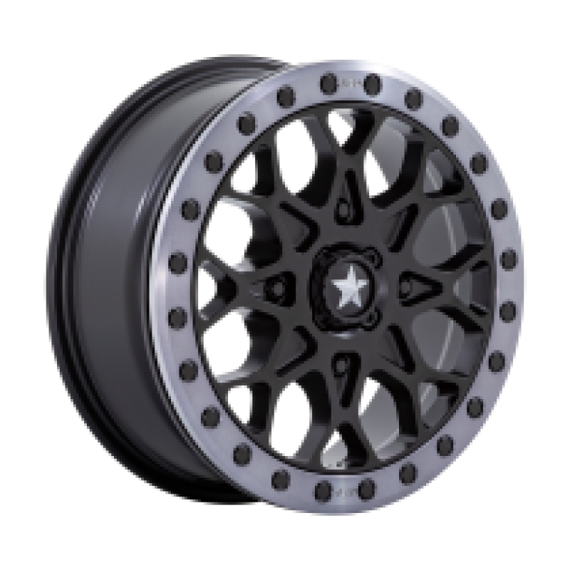 M48 PORTAL BEADLOCK SATIN BLACK W/ GRAY TINT RING 4x137 15R 6 96 38