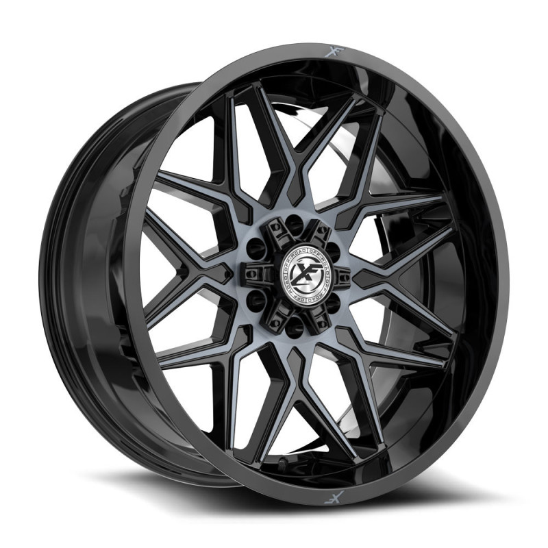 XF Off-Road XF-238 Gloss Black & Machined Titanium Double Dark Tint