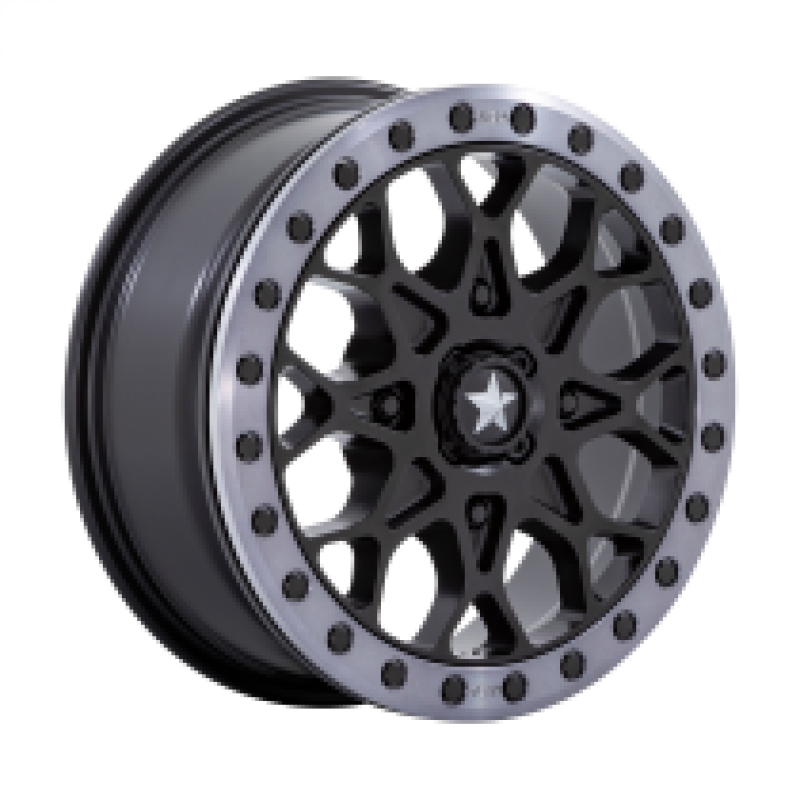 MSA Offroad Wheels M48 PORTAL UTV BEADLOCK SATIN BLACK W/ GRAY TINT RING