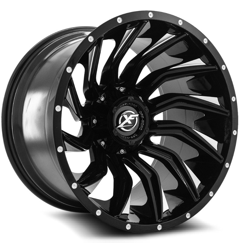 XF Off-Road XF-224 Gloss Black & Milled