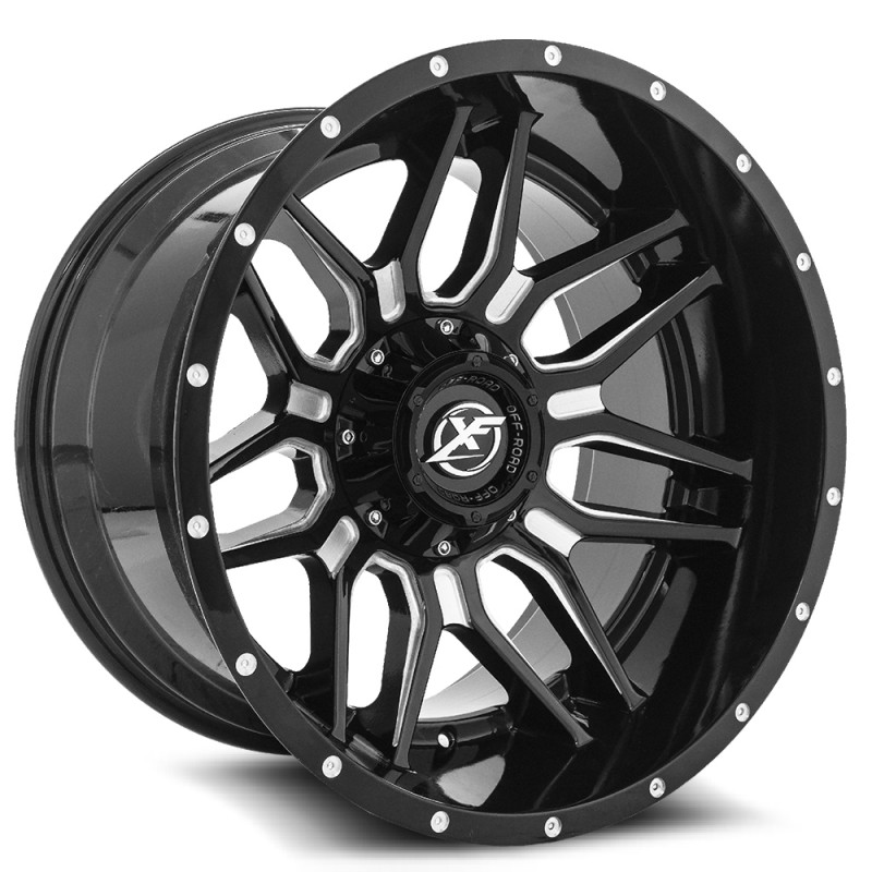 XF Off-Road XF-222 Gloss Black & Milled