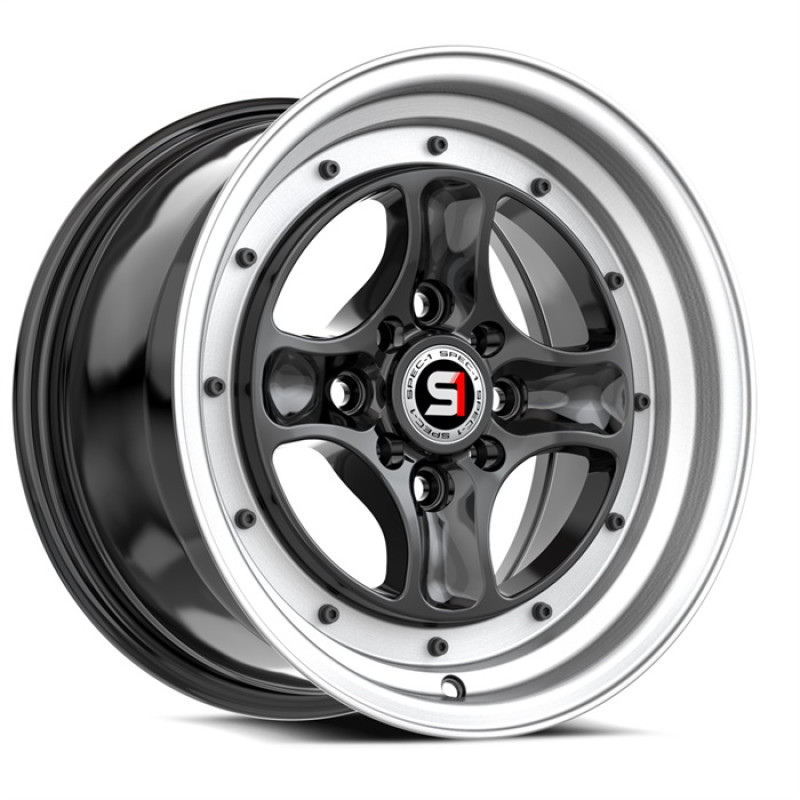 Spec-1 SPT-35 Gloss Black & Machined Lip