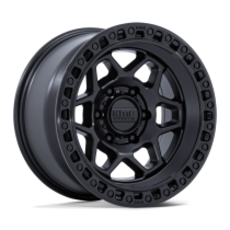 KMC KM553 TORX MATTE BLACK W/ GLOSS BLACK LIP