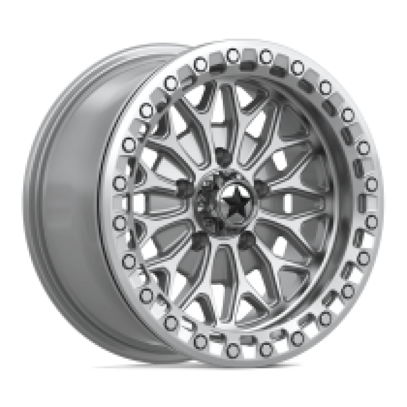 MA53 BOLO UTV BEADLOCK GLOSS SILVER W/ MACHINED FACE 5x114.3 15R 0 72.56 10