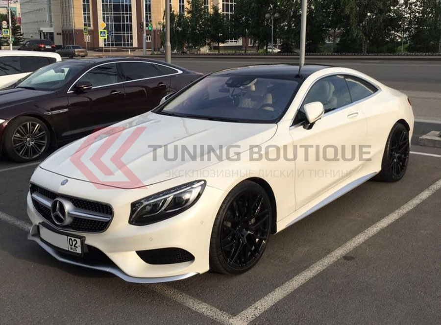Mercedes S Coupe на 21" дисках Rohana RFX10 Gloss Black фото 1