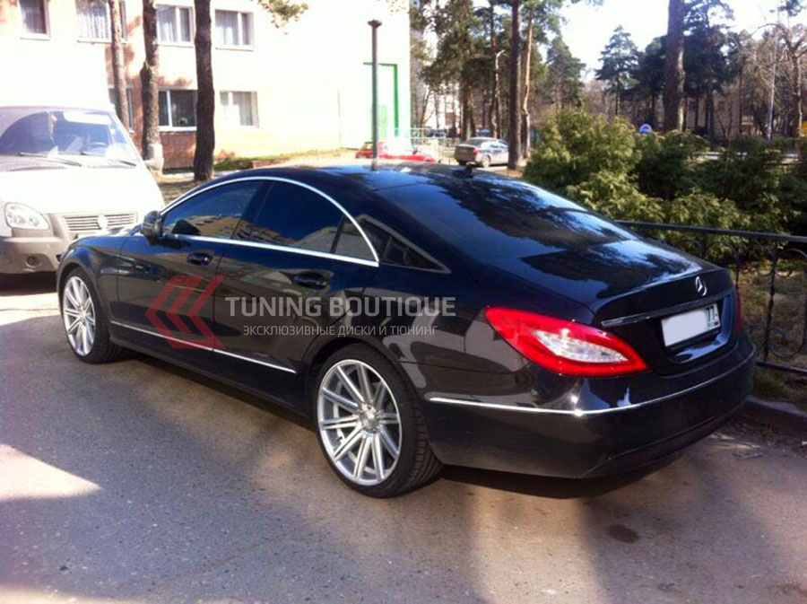 Mercedes CLS на 20" дисках Vossen CV4 Silver Polished фото 1