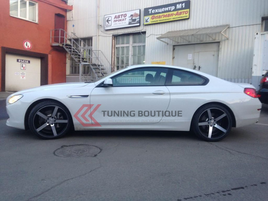 BMW 6 Series на 20" дисках Vossen CV3 Black Machined фото 1