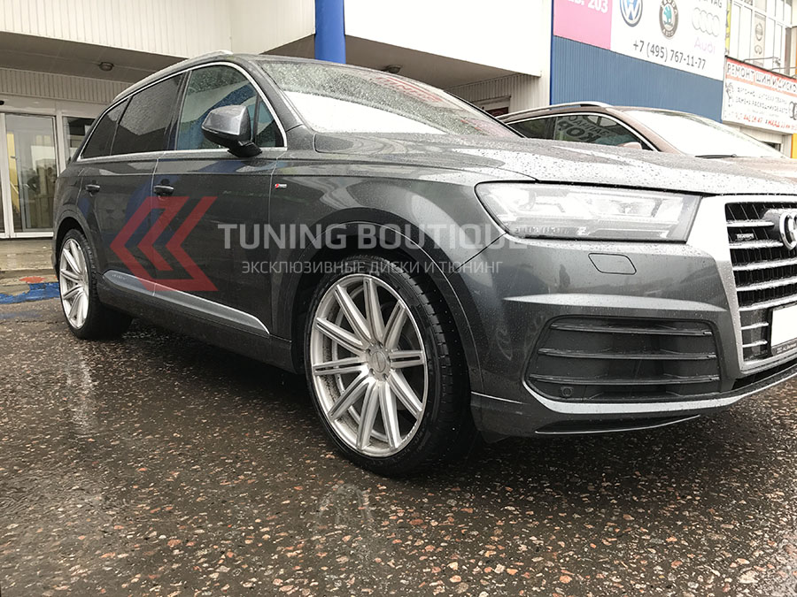 Audi Q7 на 22" дисках Vossen CV4 Silver Polished  фото 1