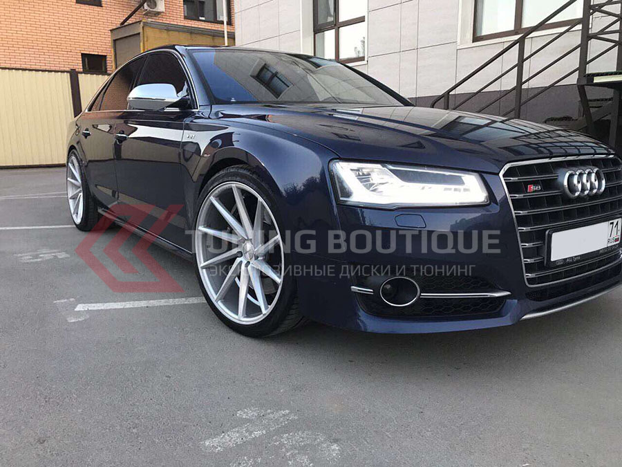 Audi S8 на 22" дисках Vossen CVT Silver фото 1